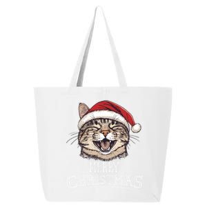 Funny Cat Santa Cool Christmas Cat Lover 25L Jumbo Tote