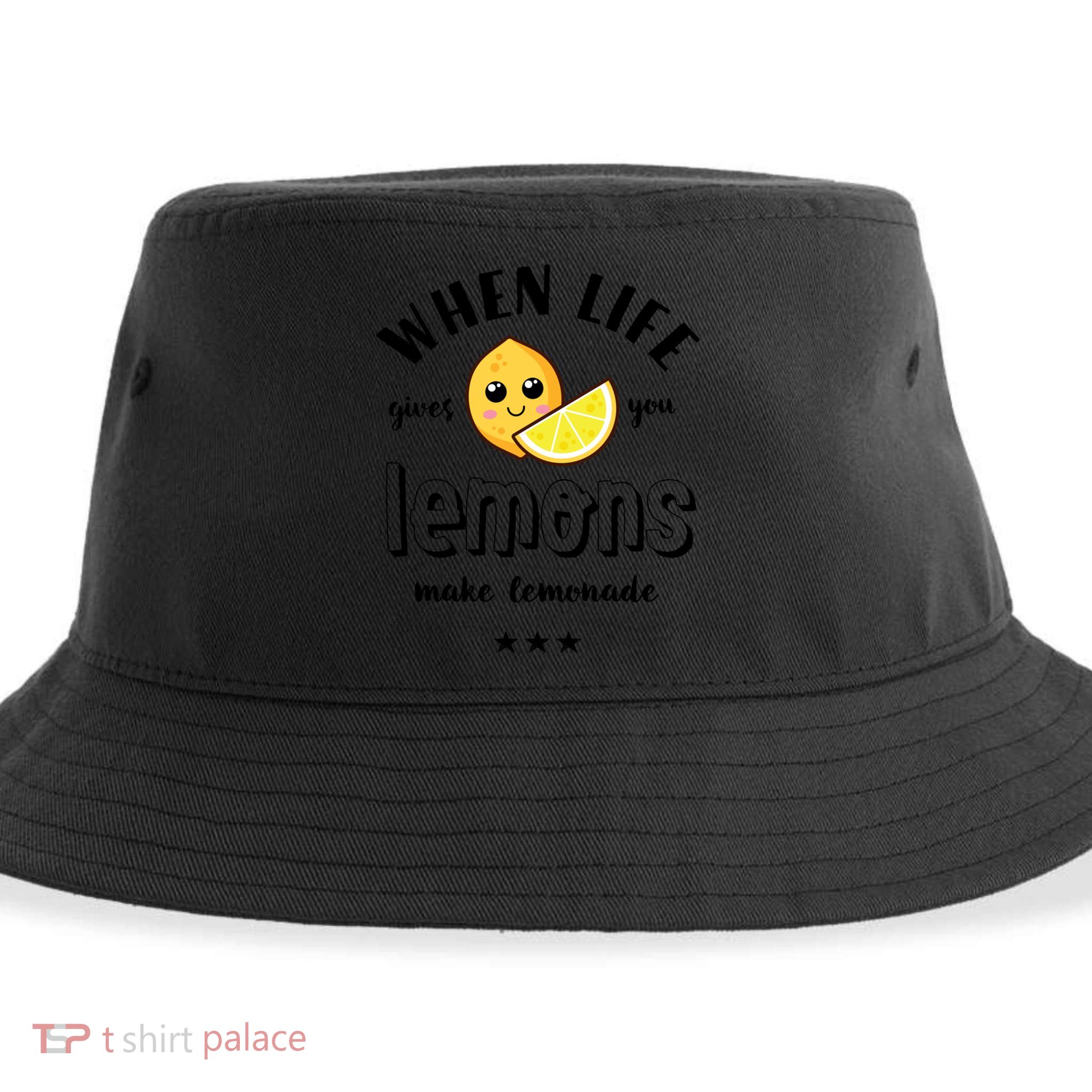 Funny Cool Summer When Life Gives You Lemons Make Lemonade Great Gift Sustainable Bucket Hat