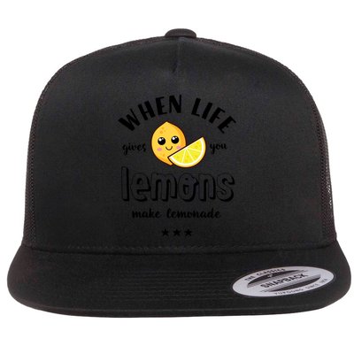 Funny Cool Summer When Life Gives You Lemons Make Lemonade Great Gift Flatbill Hat