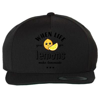 Funny Cool Summer When Life Gives You Lemons Make Lemonade Great Gift Wool Snapback Cap