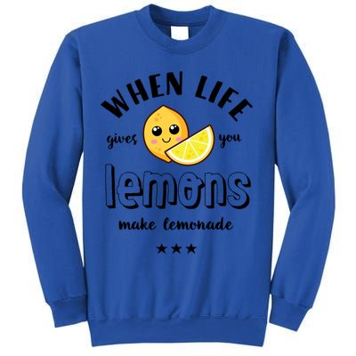 Funny Cool Summer When Life Gives You Lemons Make Lemonade Great Gift Sweatshirt