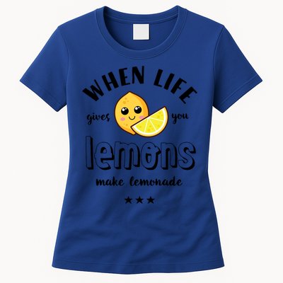 Funny Cool Summer When Life Gives You Lemons Make Lemonade Great Gift Womens T-Shirt