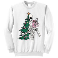 Funny Christmas Sorta Merry Sorta Scary Skeleton Xmas Tree Sweatshirt