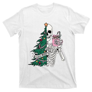 Funny Christmas Sorta Merry Sorta Scary Skeleton Xmas Tree T-Shirt