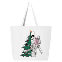 Funny Christmas Sorta Merry Sorta Scary Skeleton Xmas Tree 25L Jumbo Tote