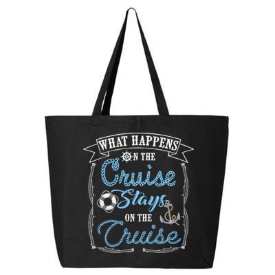 Funny Cruise Ship Vacation Gift What Happens Stays Gift 25L Jumbo Tote