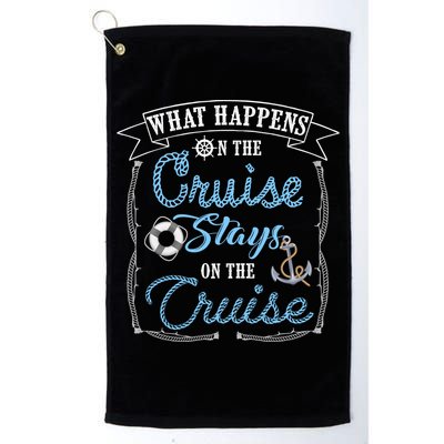 Funny Cruise Ship Vacation Gift What Happens Stays Gift Golf Towel