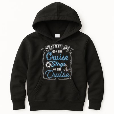Funny Cruise Ship Vacation Gift What Happens Stays Gift Kids Hoodie