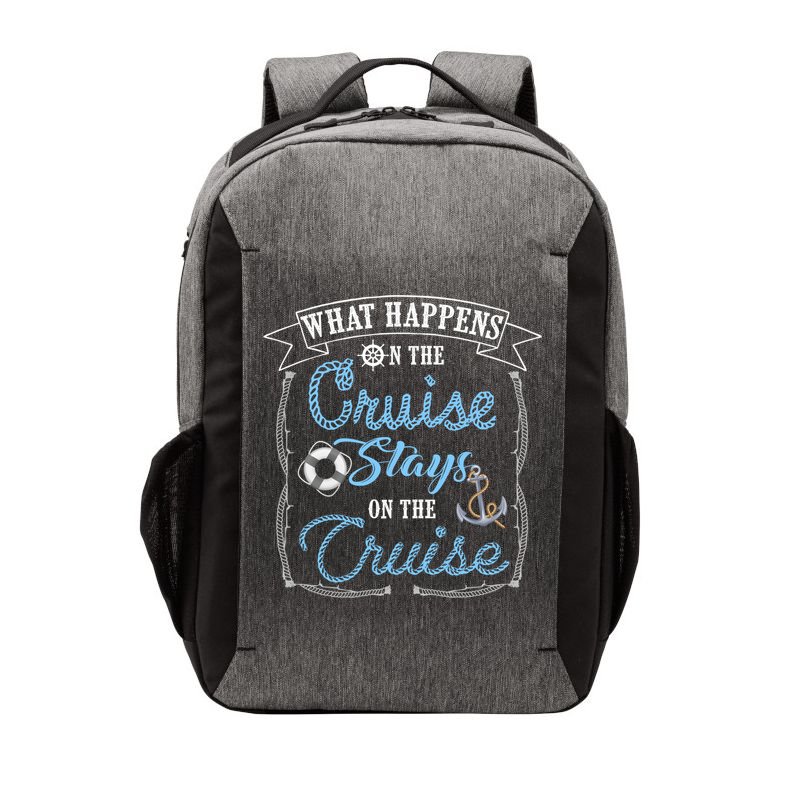 Funny Cruise Ship Vacation Gift What Happens Stays Gift Vector Backpack