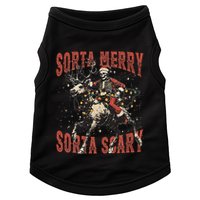 Funny Christmas Sorta Merry Sorta Scary Skeleton Xmas Tree Doggie Tank