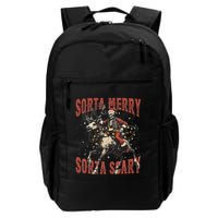 Funny Christmas Sorta Merry Sorta Scary Skeleton Xmas Tree Backpack