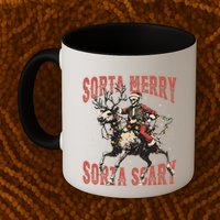Funny Christmas Sorta Merry Sorta Scary Skeleton Xmas Tree Mug