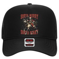 Funny Christmas Sorta Merry Sorta Scary Skeleton Xmas Tree Trucker Hat