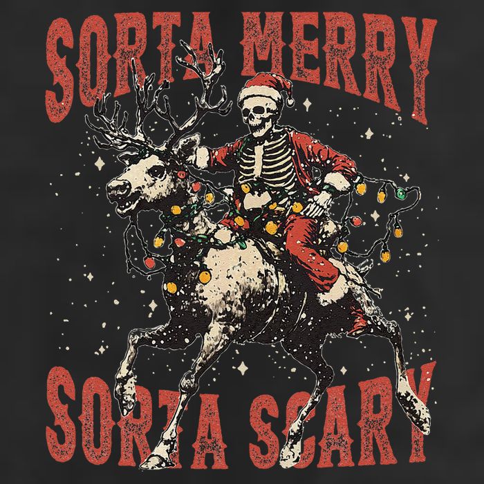 Funny Christmas Sorta Merry Sorta Scary Skeleton Xmas Tree Trucker Hat