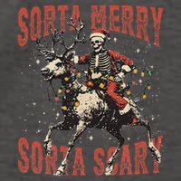 Funny Christmas Sorta Merry Sorta Scary Skeleton Xmas Tree Vector Backpack