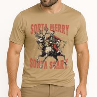 Funny Christmas Sorta Merry Sorta Scary Skeleton Xmas Tree Performance Shirt