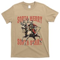 Funny Christmas Sorta Merry Sorta Scary Skeleton Xmas Tree T-Shirt
