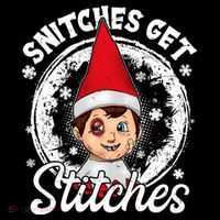 Funny Christmas Snitches Get Stitches Impact Tech Backpack