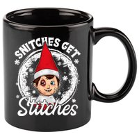 Funny Christmas Snitches Get Stitches 11oz C Handle Ceramic Mug