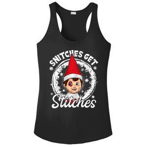 Funny Christmas Snitches Get Stitches Ladies PosiCharge Competitor Racerback Tank