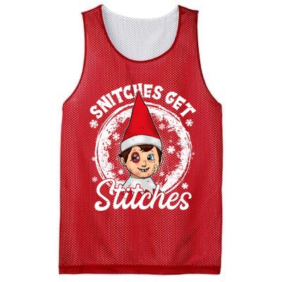 Funny Christmas Snitches Get Stitches Mesh Reversible Basketball Jersey Tank