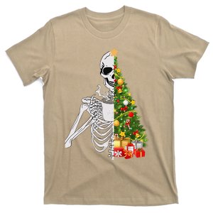 Funny Christmas Sorta Merry Sorta Scary Skeleton Xmas Tree T-Shirt