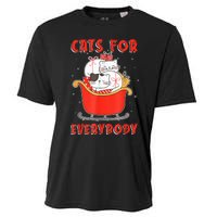 Funny Christmas Santa Cat Lover Cats For Everybody Cooling Performance Crew T-Shirt