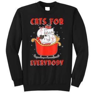 Funny Christmas Santa Cat Lover Cats For Everybody Sweatshirt