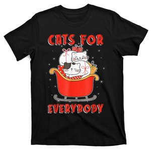 Funny Christmas Santa Cat Lover Cats For Everybody T-Shirt