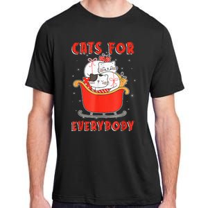 Funny Christmas Santa Cat Lover Cats For Everybody Adult ChromaSoft Performance T-Shirt