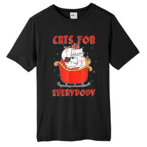 Funny Christmas Santa Cat Lover Cats For Everybody Tall Fusion ChromaSoft Performance T-Shirt