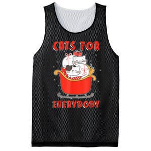 Funny Christmas Santa Cat Lover Cats For Everybody Mesh Reversible Basketball Jersey Tank