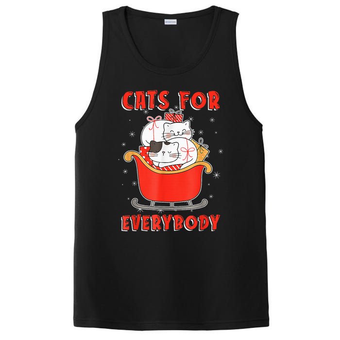 Funny Christmas Santa Cat Lover Cats For Everybody PosiCharge Competitor Tank