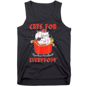 Funny Christmas Santa Cat Lover Cats For Everybody Tank Top