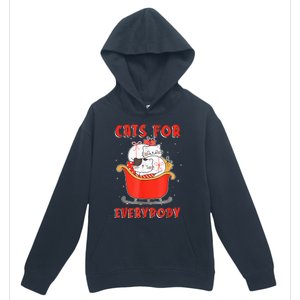 Funny Christmas Santa Cat Lover Cats For Everybody Urban Pullover Hoodie