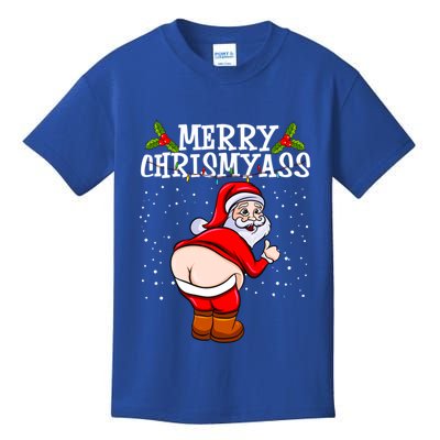 Funny Christmas Santa Claus Naked Ass Merry Chrismyass Gift Kids T-Shirt