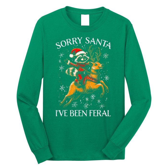 Funny Christmas Sorry Santa Reindeer Xmas Boy Girl Gift Long Sleeve Shirt