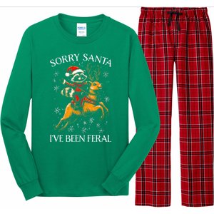 Funny Christmas Sorry Santa Reindeer Xmas Boy Girl Gift Long Sleeve Pajama Set