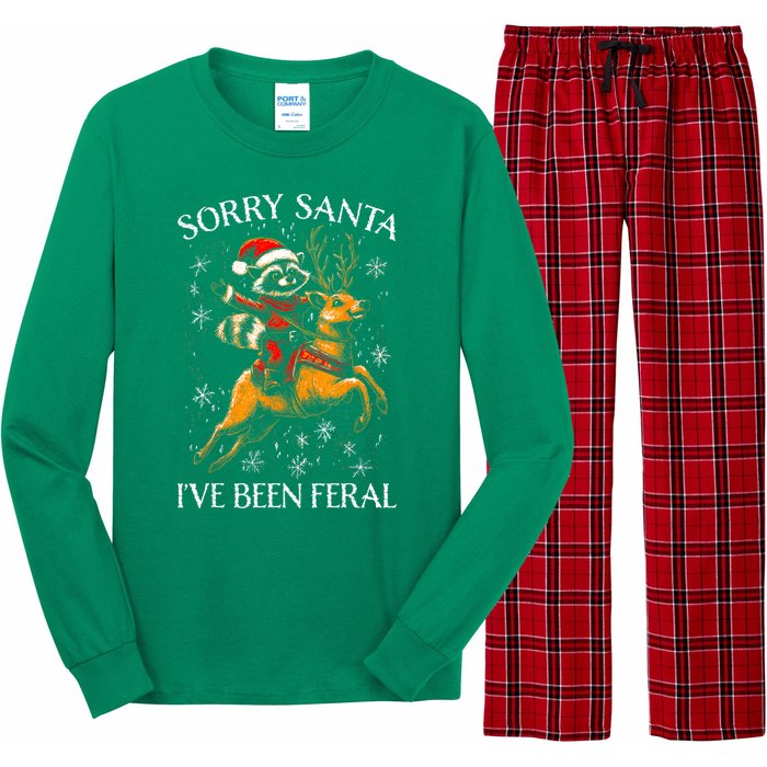 Funny Christmas Sorry Santa Reindeer Xmas Boy Girl Gift Long Sleeve Pajama Set