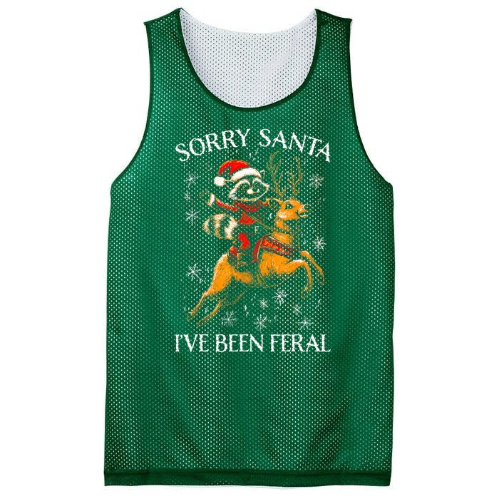 Funny Christmas Sorry Santa Reindeer Xmas Boy Girl Gift Mesh Reversible Basketball Jersey Tank