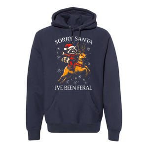 Funny Christmas Sorry Santa Reindeer Xmas Boy Girl Gift Premium Hoodie