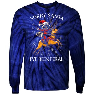 Funny Christmas Sorry Santa Reindeer Xmas Boy Girl Gift Tie-Dye Long Sleeve Shirt