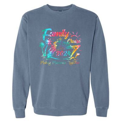 Family Cruise Shirt 2024 Vacation Making Memories Together Garment-Dyed Sweatshirt