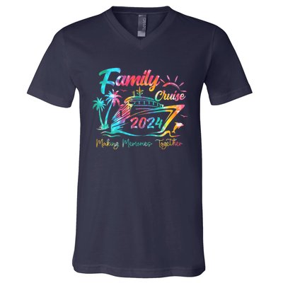 Family Cruise Shirt 2024 Vacation Making Memories Together V-Neck T-Shirt