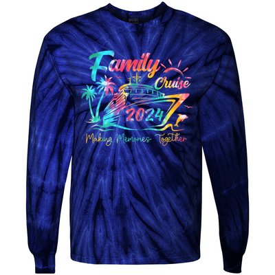 Family Cruise Shirt 2024 Vacation Making Memories Together Tie-Dye Long Sleeve Shirt