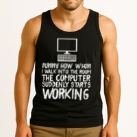Funny Computer Starts Working Information Technology It Tank Top