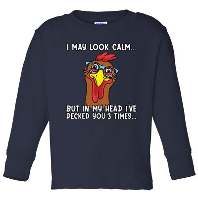 Funny Chicken Shirts Funny Farmer Chicken Mom Toddler Long Sleeve Shirt