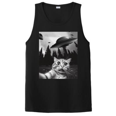 Funny Cat Selfie With Ufos PosiCharge Competitor Tank