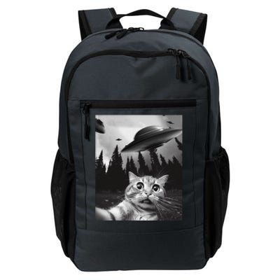 Funny Cat Selfie With Ufos Daily Commute Backpack