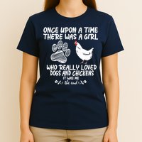 Funny Chicken Shirts For Women Funny Dog Tee Farmer T-Shirt